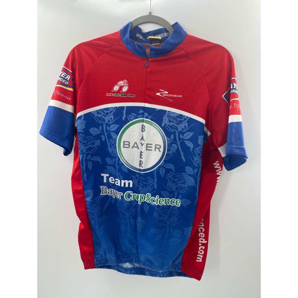 Z Bikewear Team Bayer CropScience Cycling Jersey MS 150 Bike Tour Mend M
